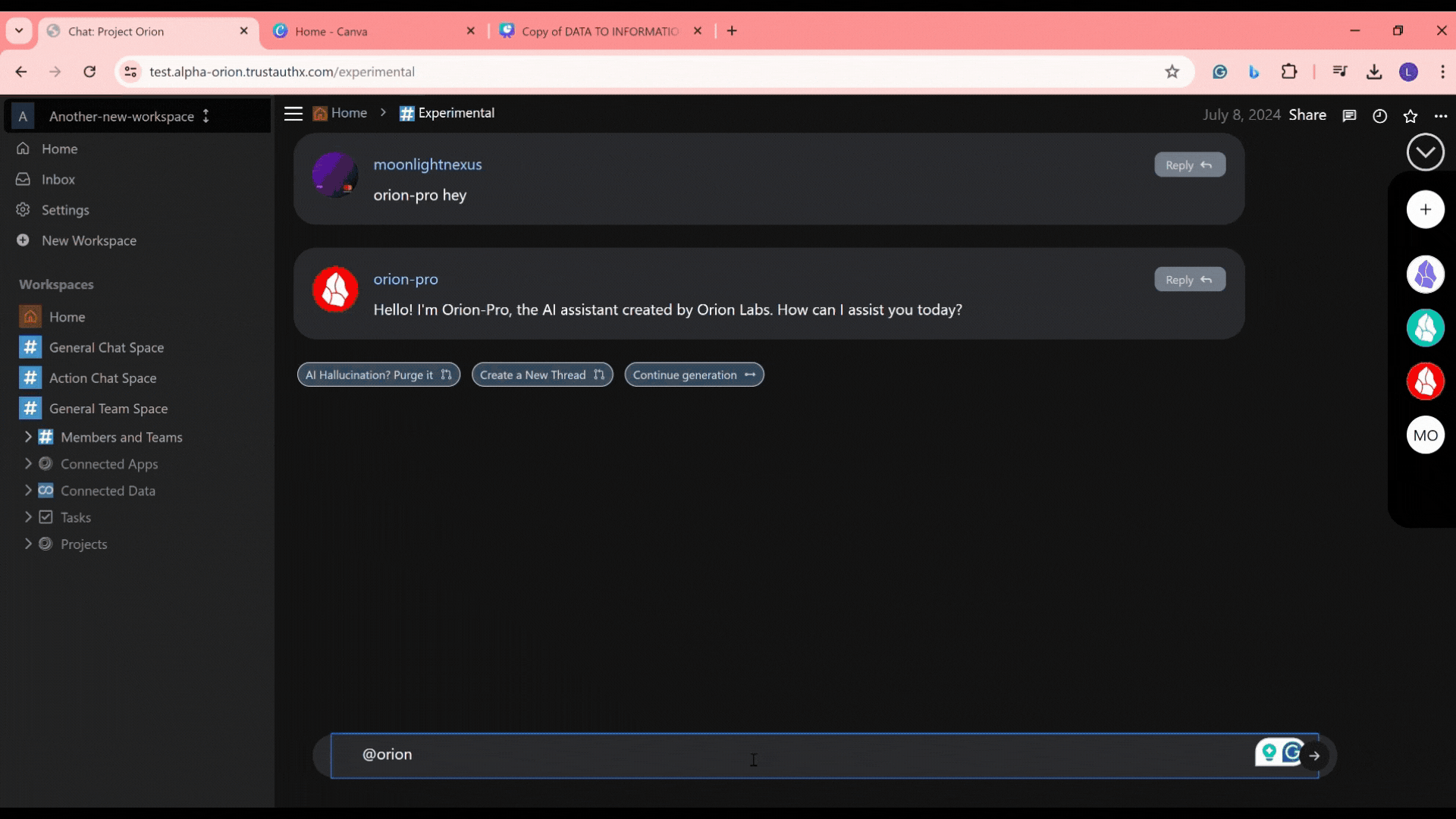 Inviting Users to Orion